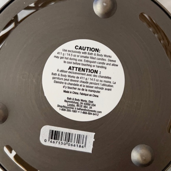 NEW Set of 2 Bath & Body Works Leaf Fall Metal Candle Holders - Picture 2 of 4